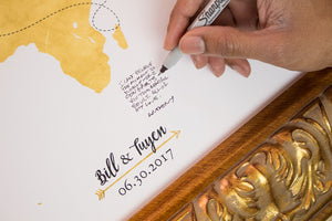 World Map Guest Book - You mean the world to us